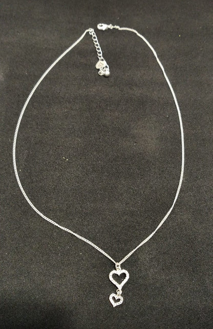 Girocollo placcato argento con pendente "Cuori Silhouette" Vestopazzo
