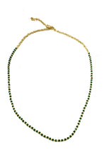 Carica l&#39;immagine nel visualizzatore di Gallery, girocollo con sfere sfaccettate in agata verde ed elementi placcati oro Vestopazzo
