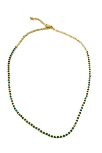 girocollo con sfere sfaccettate in agata verde ed elementi placcati oro Vestopazzo