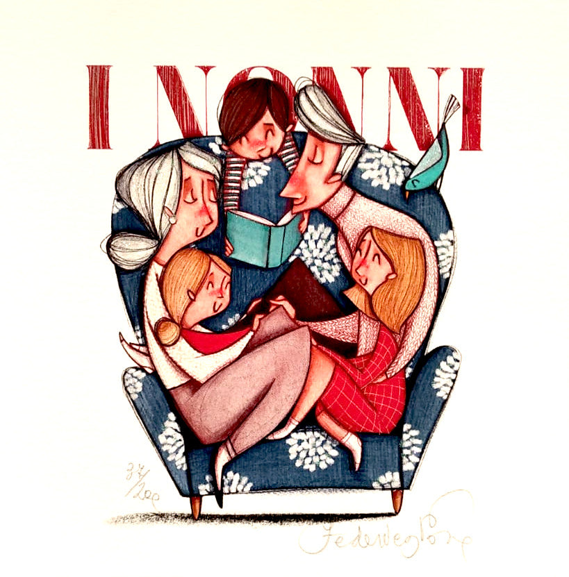 Grafica di Federica Porro "I Nonni" 