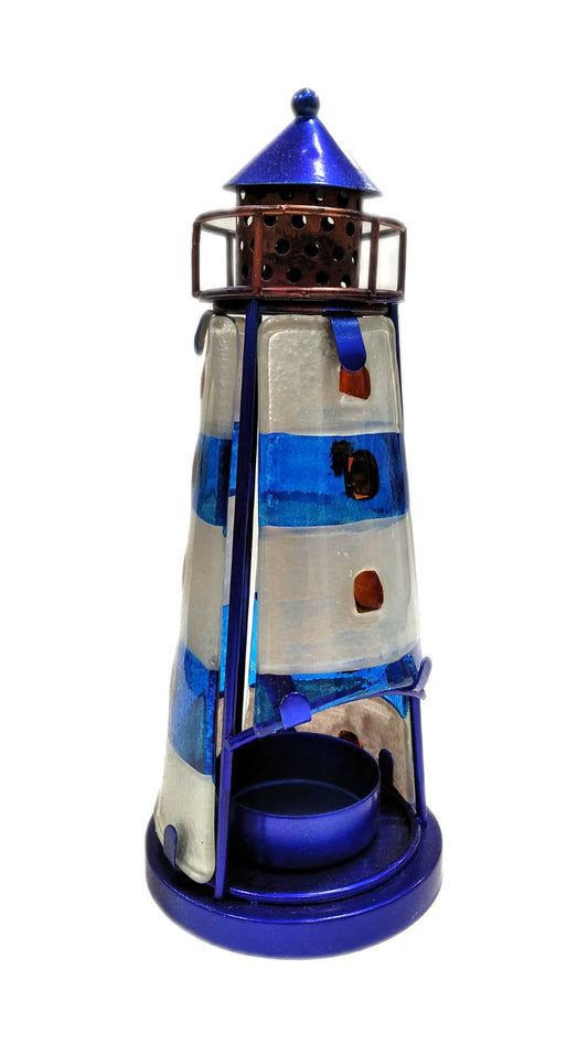 Scultura in vetri e metallo "Faro"