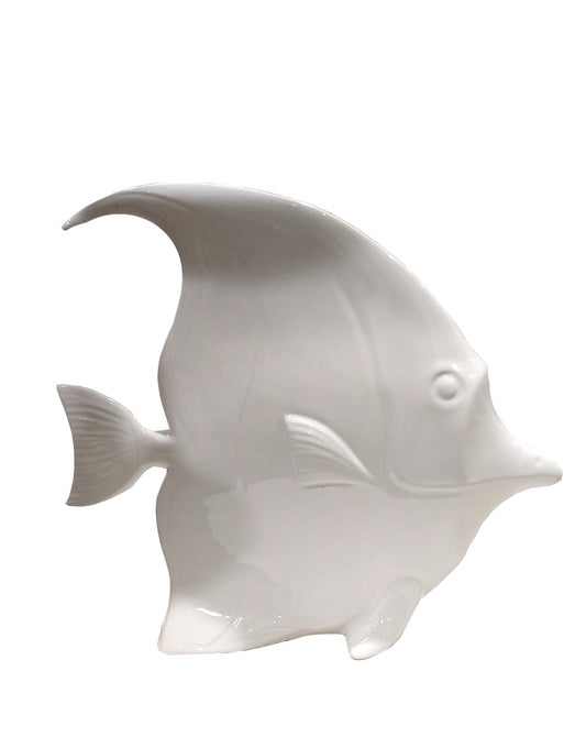 Scultura in ceramica smaltata "Pesce Farfalla"