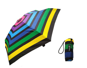 Ombrello tascabile "Ultra Mini Multicolor Stripe" Happy Rain (disponibile in quattro varianti)