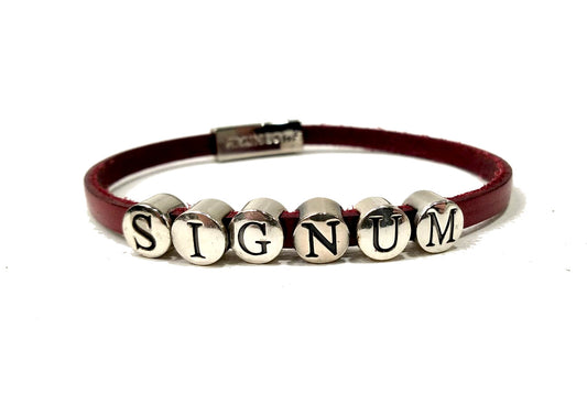 Bracciale personalizzabile in cuoio unisex Bagnara Gioielli
