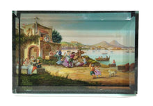 Carica l&#39;immagine nel visualizzatore di Gallery, Fermacarte rettangolare in vetro con vedute di Napoli scena danzante

