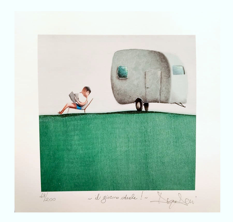 Grafica di Diego Santini "Il giorno ideale"
