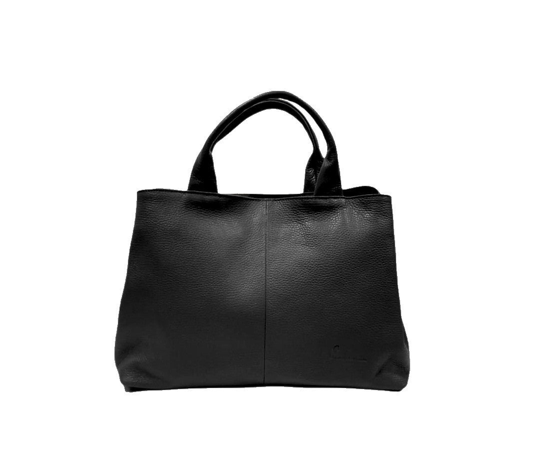 Borsa a mano in vitello bottalato soft grain "Olivia Medium" Pelletteria Veneta 