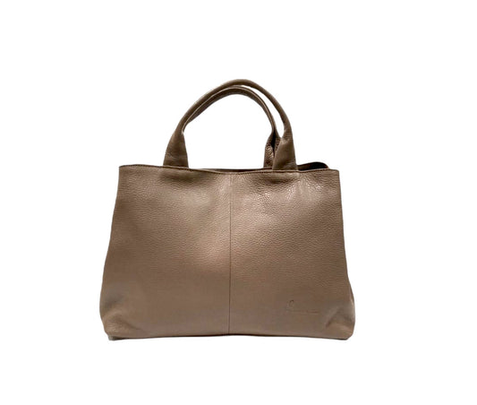 Borsa a mano in vitello bottalato soft grain "Olivia Medium" Pelletteria Veneta 