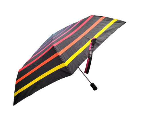 Ombrello con chiusura e apertura automatica "Multicolor Stripes rughe sottili arancio