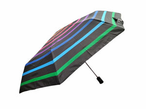 Ombrello con chiusura e apertura automatica "Multicolor Stripes righe sottili blu