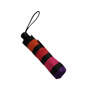 Ombrello con chiusura e apertura automatica "Multicolor Stripes righe spesse arancio