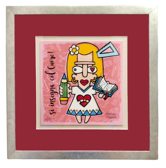 Grafica di Aleandro Roncarà: "Si insegna col Cuore"