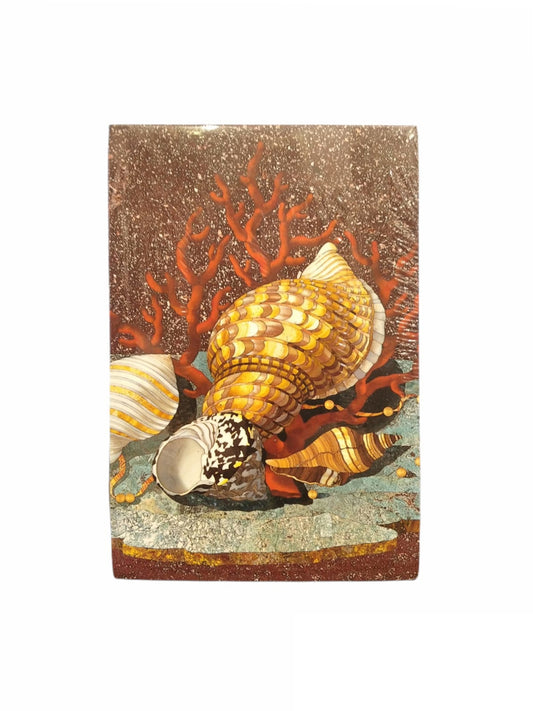 Taccuino Pineider Gallery ""Piano di Tavolo con conchiglie, coralli e perle"