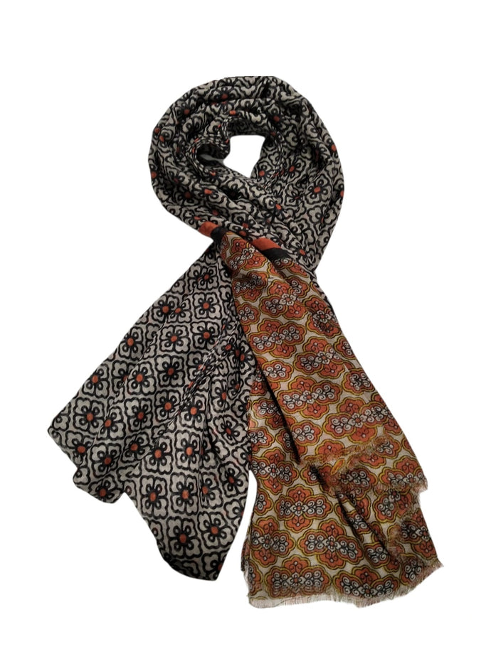 Sciarpa foulard in misto cotone con motivi orientali Ekta Vestopazzo