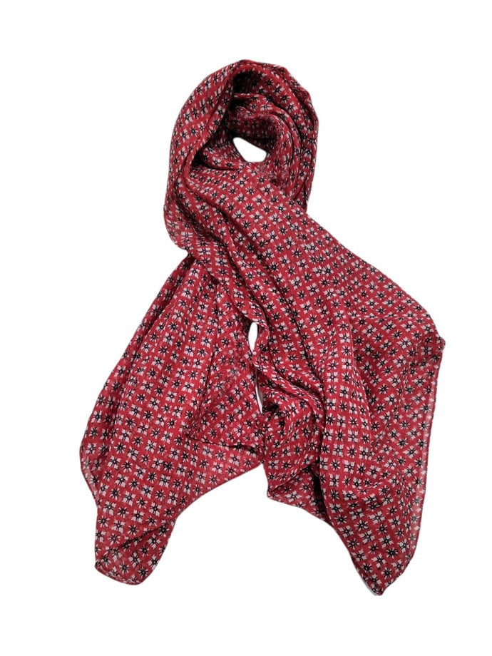 Sciarpa foulard in misto cotone con motivo microfiori Ciampa Vestopazzo