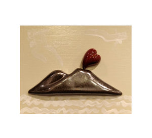 Mini Pannello "Vesuvio silver con cuore" Pupazzaria