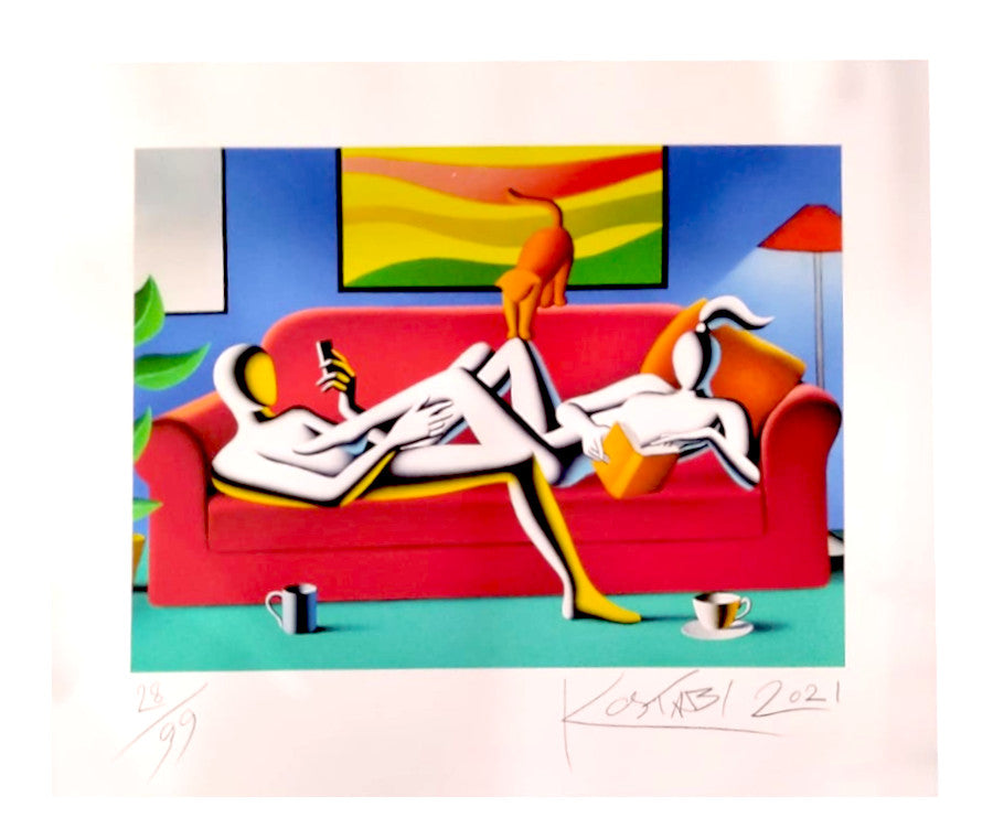 Grafica di Mark Kostabi:"The Perfect Moment"