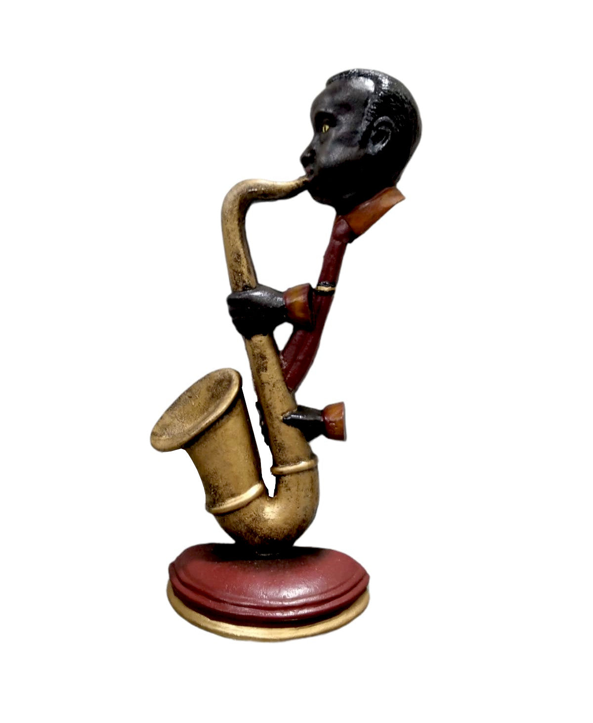 Scultura in ghisa "Sassofonista"