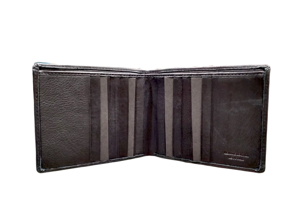 Portafogli in pelle senza portaspicci con 14 slot portacarte Carraro