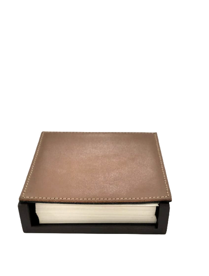 Porta notes in pelle e legno "Pinetti" (disponibile in due varianti)
