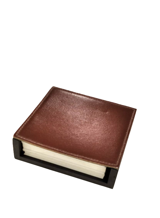 Porta notes in pelle e legno "Pinetti" (disponibile in due varianti)