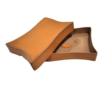 Scatola con copertchio in cuoio "Rubino Cuoio"
