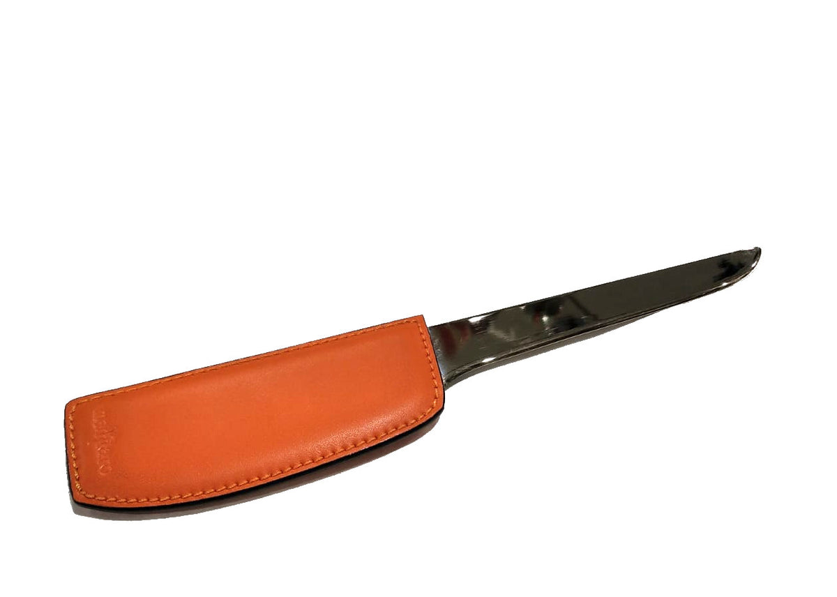 Apribuste tagliacarte con manico in pelle arancione Delta MarKiaro