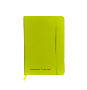 Quaderno a righe con copertina rigida ed elastico "Bombata" verde
