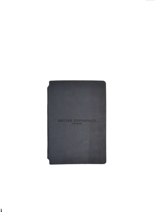 Quaderno a quadretti in similpelle flessibile blu "English Topman & Co"