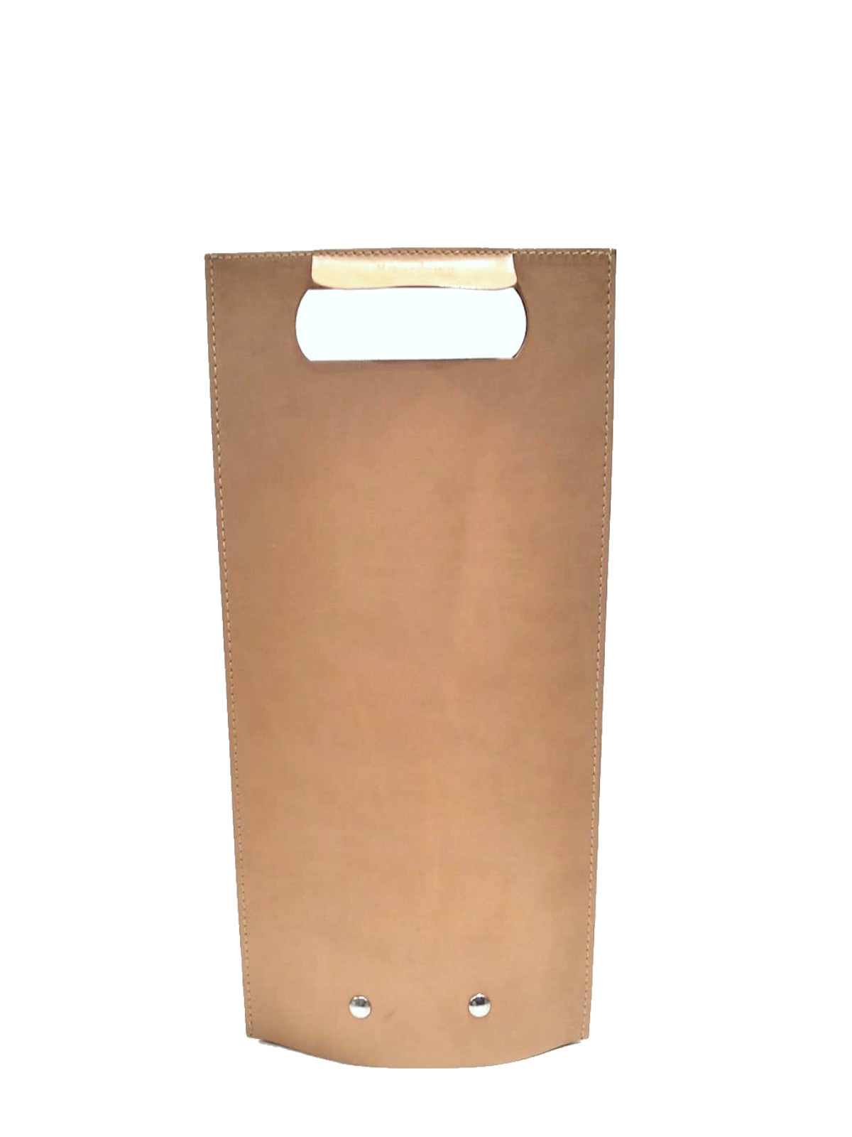 Sacca porta bottiglie in cuoio "Naturalmente"  beige