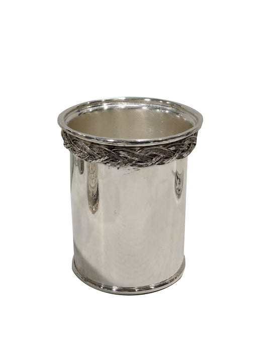 Bicchiere in Sheffiel con decoro "Treccia" Royal Family