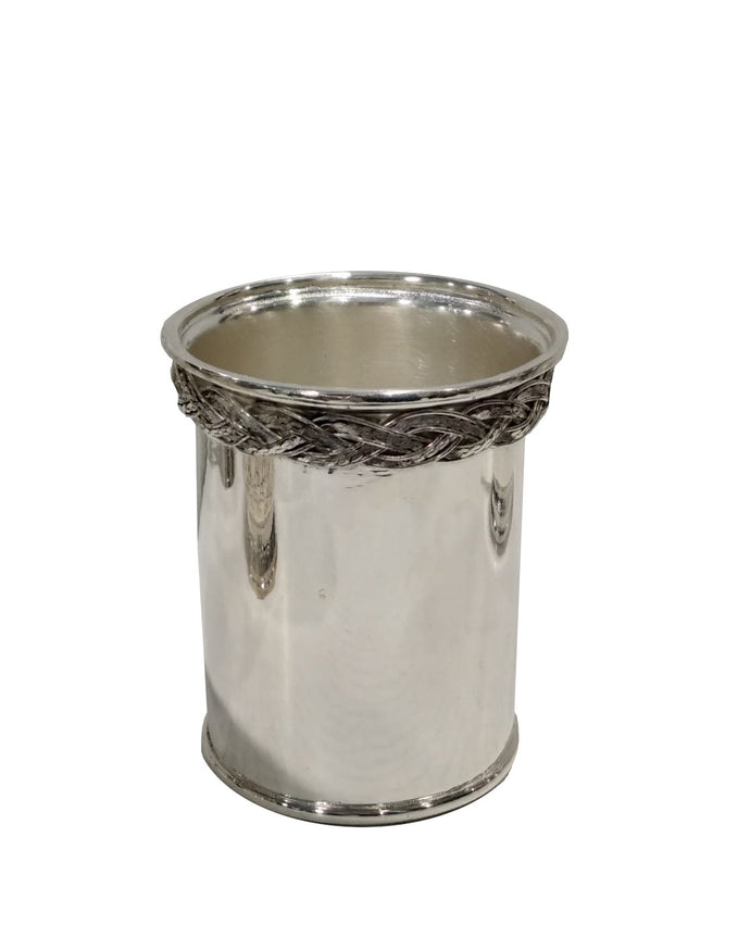 Bicchiere in Sheffiel con decoro 