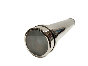 Caleidoscopio classico con camera girevole in ottone argentato