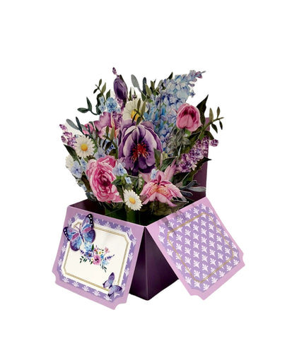 Cartoncino d'auguri floreale 3d 