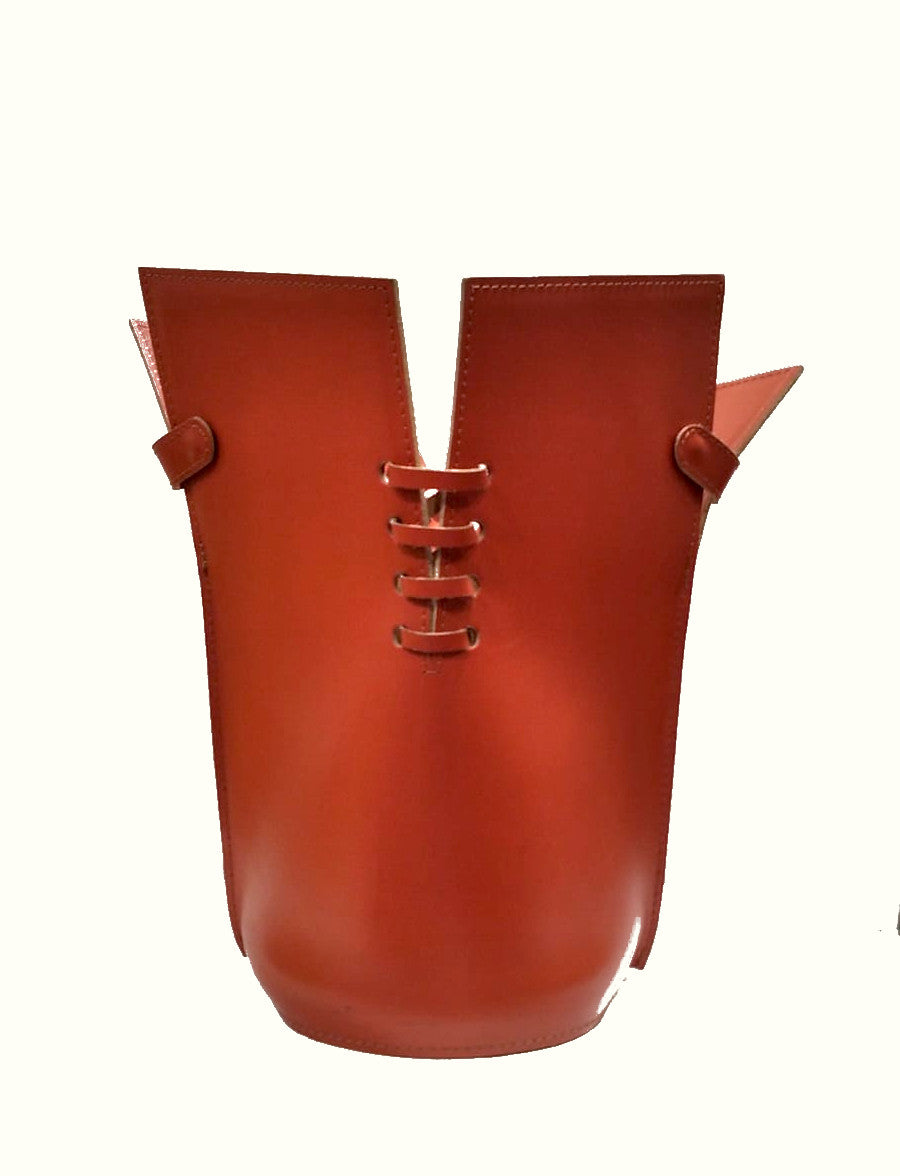 Cestino gettacarte in cuoio "RubinoCuoio"