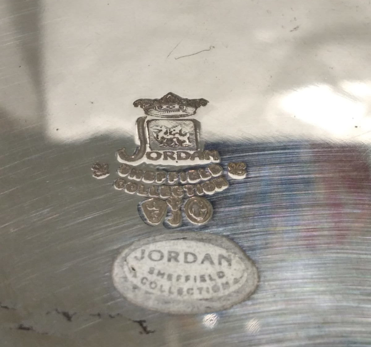 Piatto torta piano in Sheffield "Jordan Sheffield Collection"