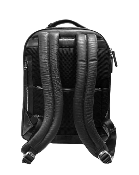 Zaino portacomputer fastcheck 15,6" in pelle "Tech Leather" nero A.G. Spalding & Bros