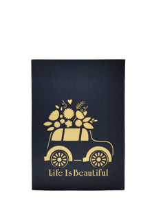 Cartoncino d'auguri tridimensionale Origamo": "Life is Beautiful,"