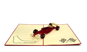 Cartoncino d'auguri tridimensionale Origamo": "Formula Uno"