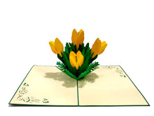 Carica l&#39;immagine nel visualizzatore di Gallery, Cartoncino d&#39;auguri tridimensionale Origamo&quot;: &quot;Vaso Tulipani&quot;
