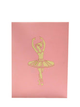 Carica l&#39;immagine nel visualizzatore di Gallery, Cartoncino d&#39;auguri tridimensionale Origamo&quot;: &quot;Ballerina&quot;
