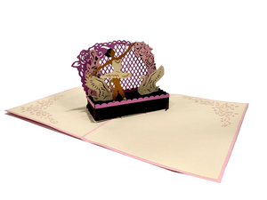 Cartoncino d'auguri tridimensionale Origamo": "Ballerina"