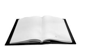 Guaina porta agenda/quaderno A5 in pelle spatolata nera "Montblanc"