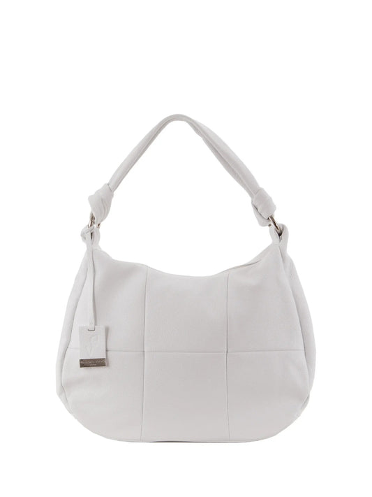 Borsa a spalla in pelle bottalata "Alice" Pelletteria Veneta BIANCO
