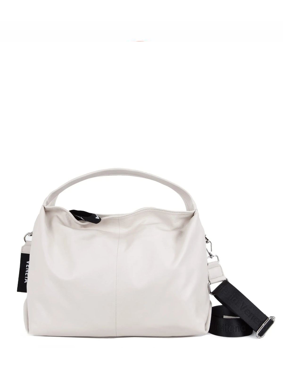 Borsa a spalla con doppi manici in pelle "Daisy" Pelletteria Veneta  ghiaccio