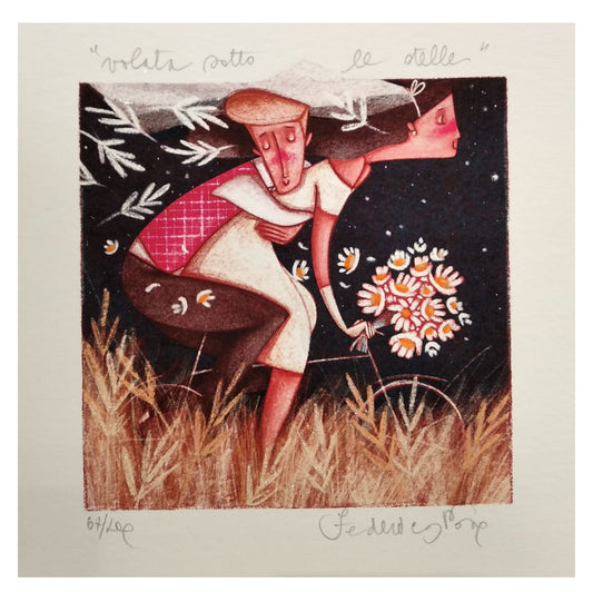 Grafica di Federica Porro "Volata sotto le stelle"