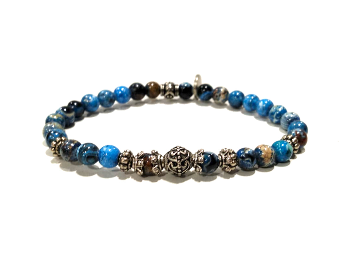 Bracciale in Agata Azure-Blue "A.G. Spalding & Bros"