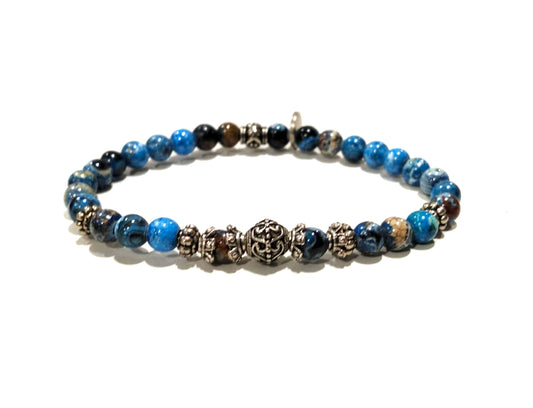 Bracciale in Agata Azure-Blue "A.G. Spalding & Bros"