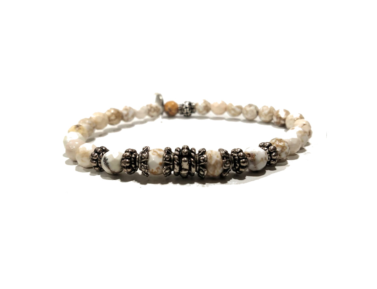 Bracciale in Aulite crema sfaccettata "A.G. Spalding & Bros"