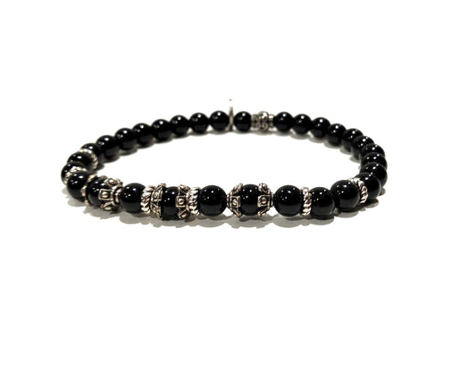 Bracciale in Agata Nera Labradorite "A.G. Spalding & Bros"